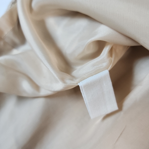 Vivienne Tam Beige Wool Textured A-Line Mini Skirt with Button Pockets Size 8 - Picture 11 of 12